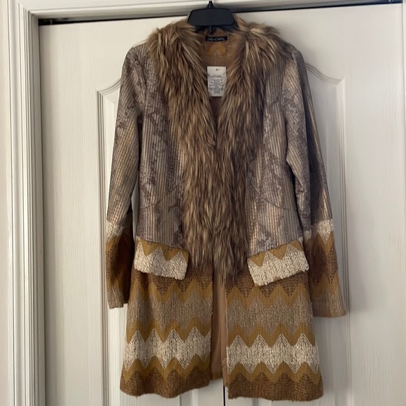 Jackets & Blazers - COAT S fur and textile, new.